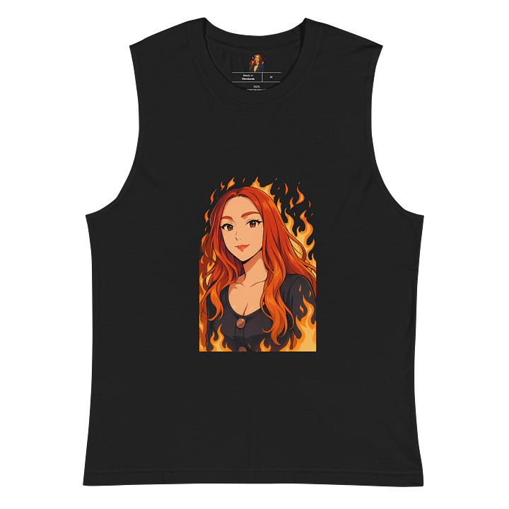 Anime Red Flames Unisex Tank Top product image (2)