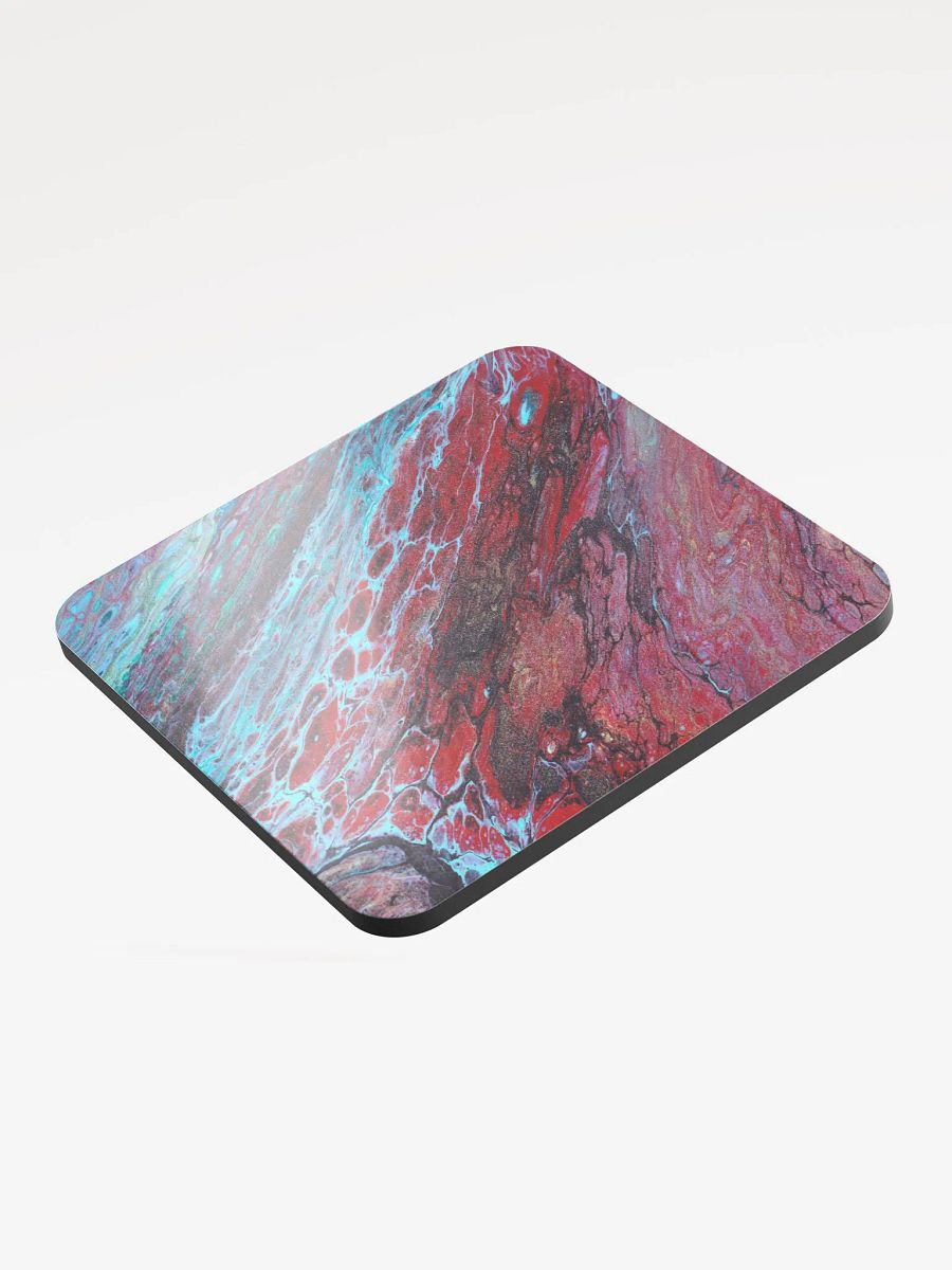 Acrylic Pour 'Crimson Tides' - Coasters, Set of 4 product image (3)