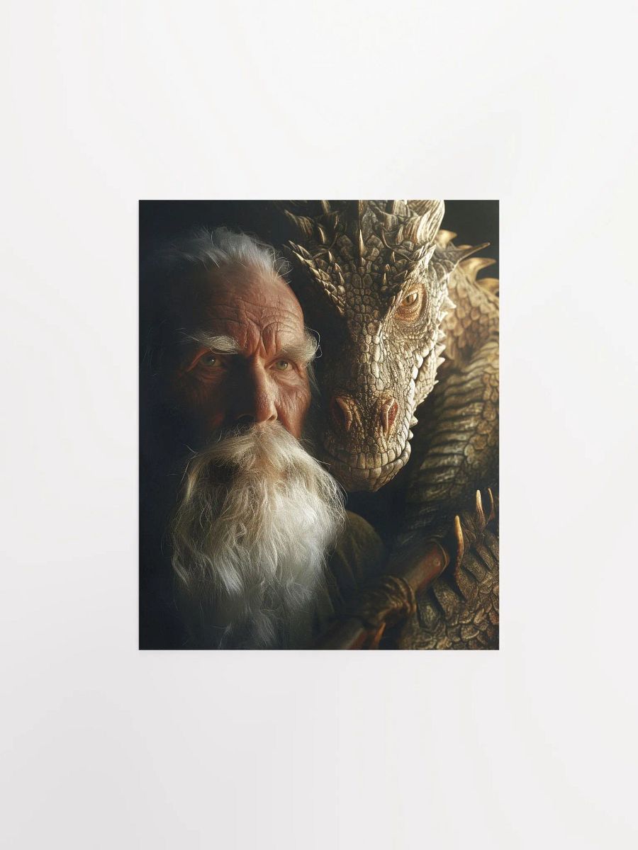 Elder man and his dragon 02 - Poster product image (2)