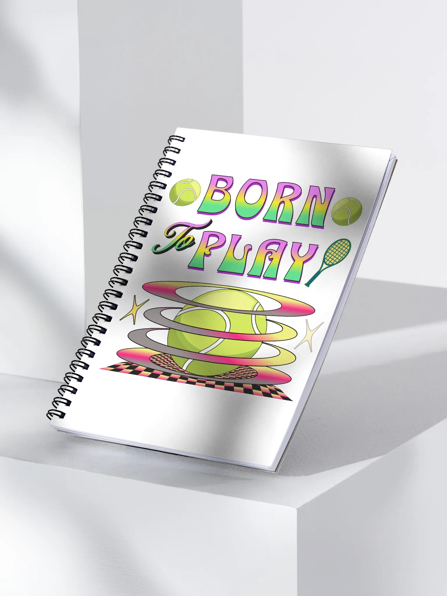 Born To Play Tennis Passion Spiral Notebook product image (2)