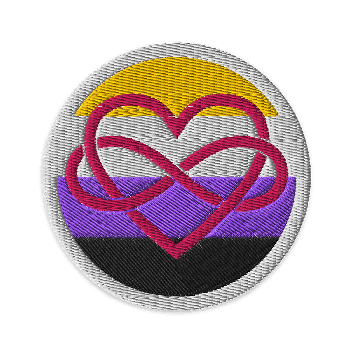 Non-binary Poly Infinity Heart Patch - Circle product image (1)