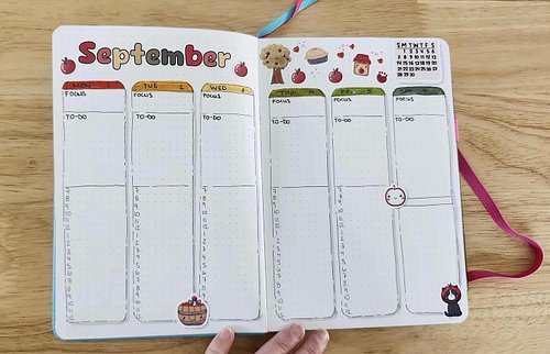 I’m using September’s sticker club’s Apple picking theme to make my bullet journal spread. This is what I did so far. I will ...