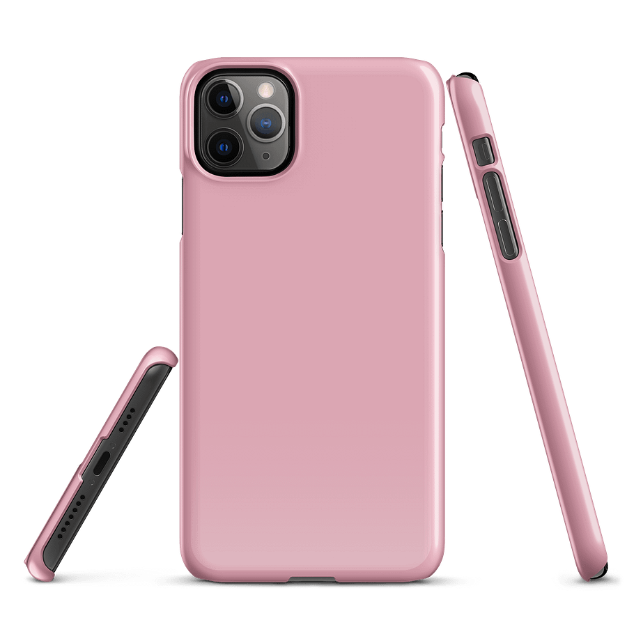 Valentine's Day Pink Solid Color iPhone® Glossy Snap Case product image (3)