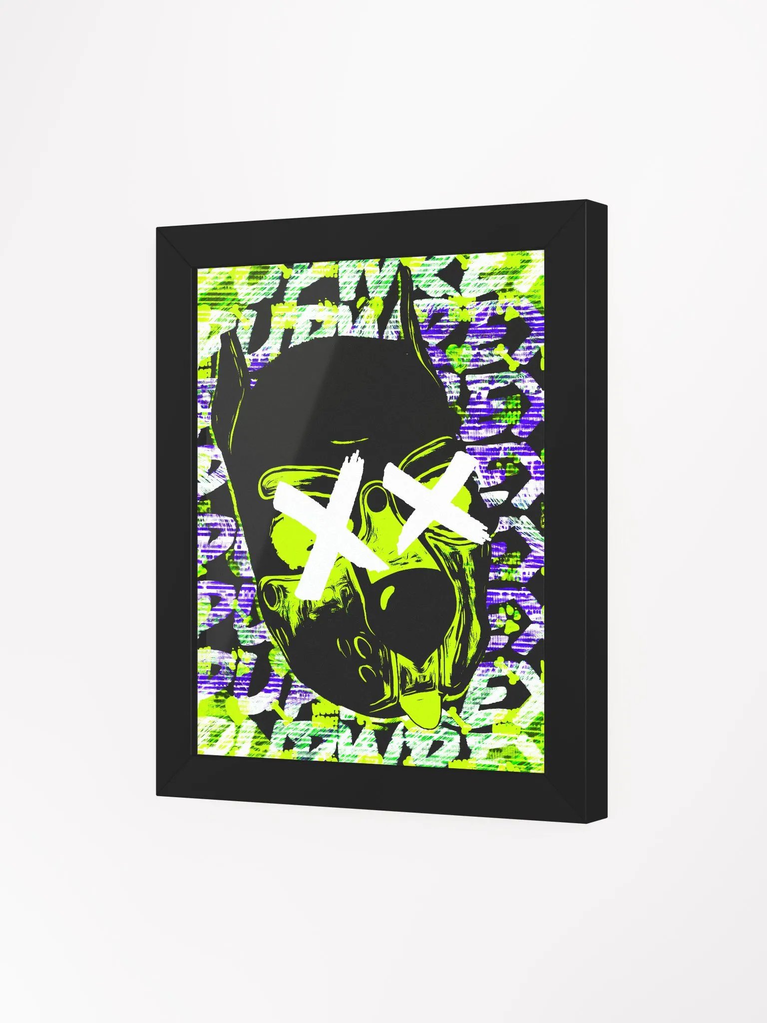 Killer Pup - Green - Framed Matte Poster product image (3)