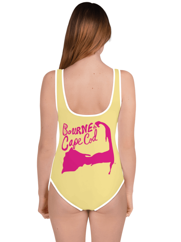 💖Girls' | Youth | BRN.2C.C.™ | Pale Yellow Swimsuit 👙| Pink Logos product image (5)