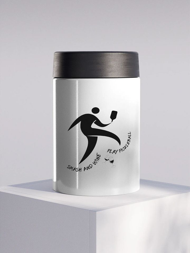 Smash and Wine, Play Pickleball Chill Stainless Steel Koozie product image (1)