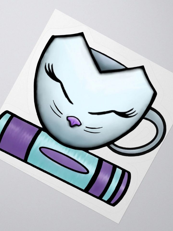 Cat Cup & Book | Sticker product image (2)