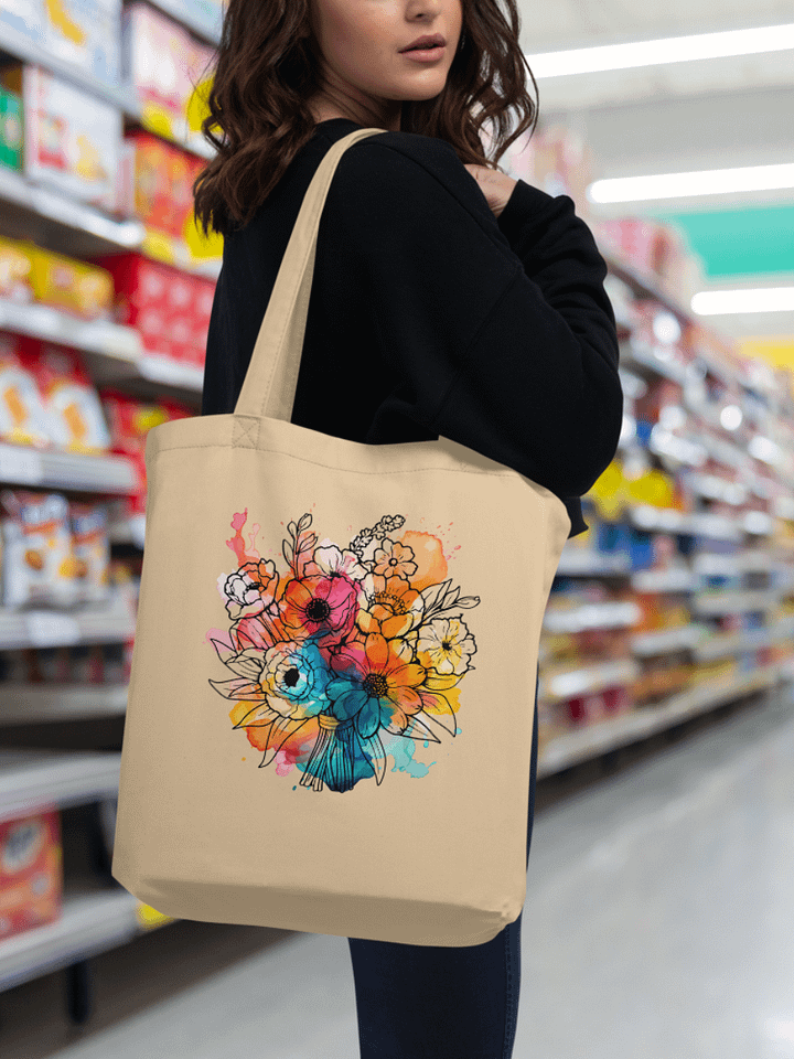 Vibrant Floral Splendor Eco Tote Bag product image (1)