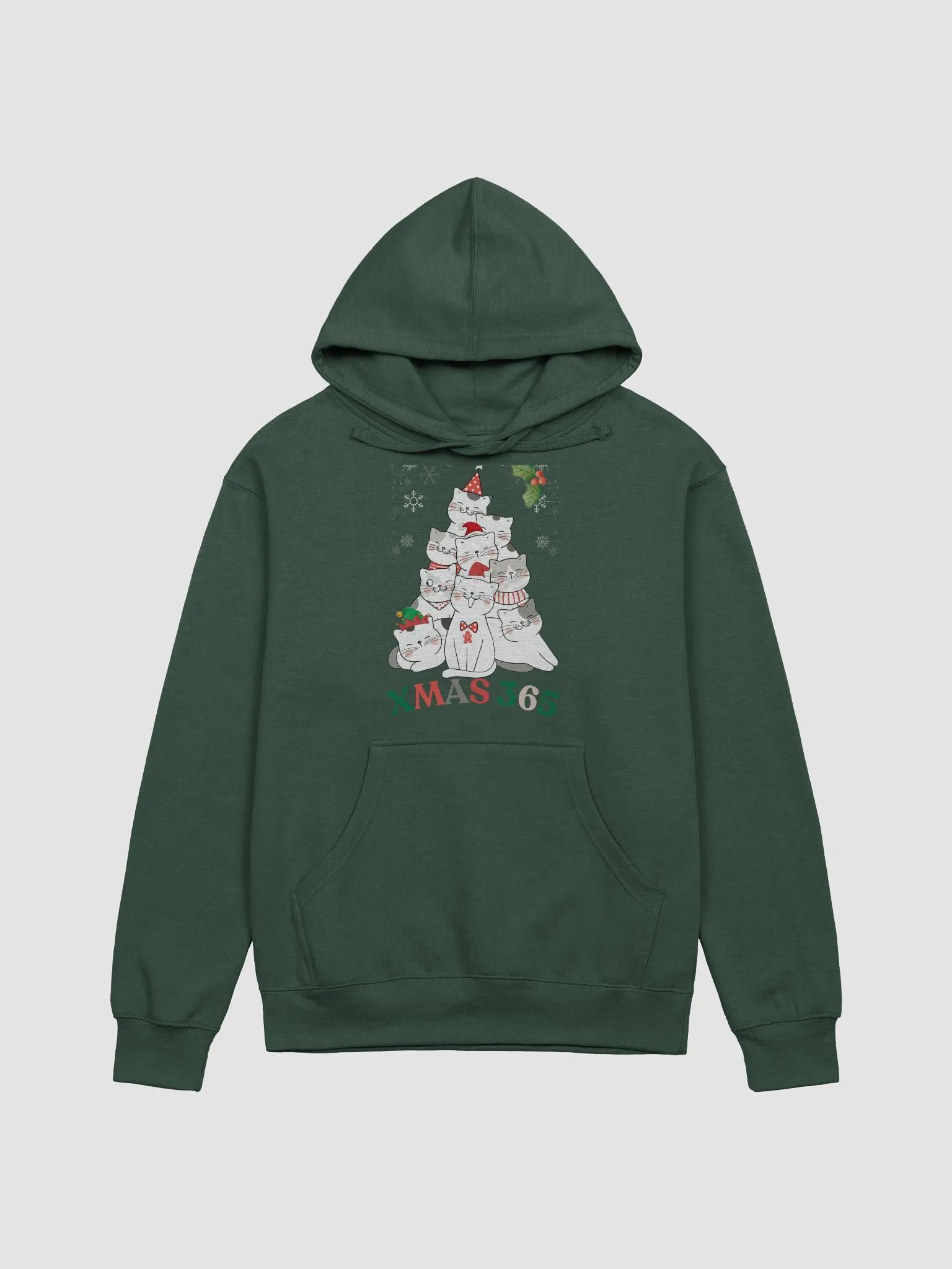 Xmas 365 Feline Festive Christmas Tree Hoodie product image (7)