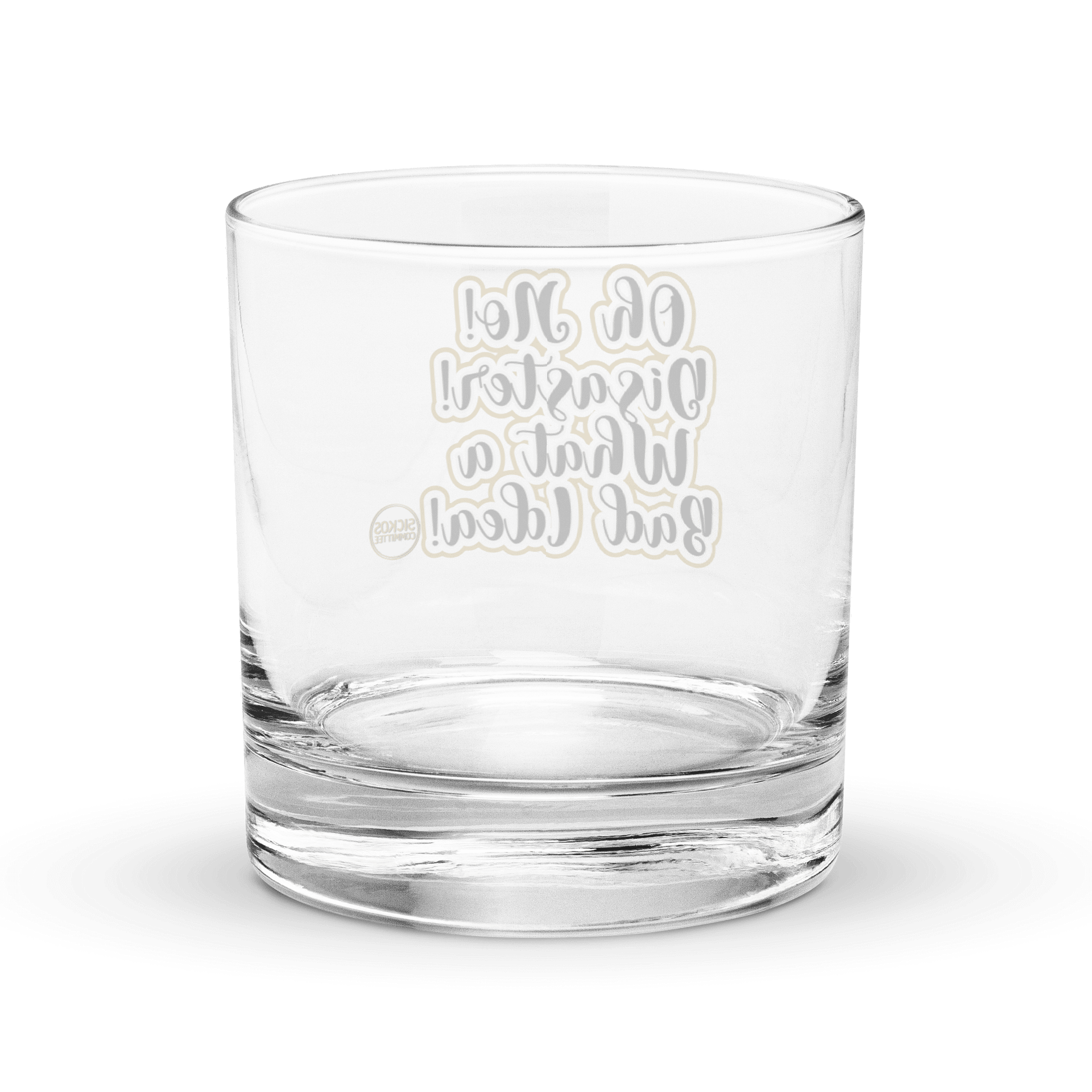 Oh No! Disaster! What a Bad Idea! Rocks Glass product image (4)