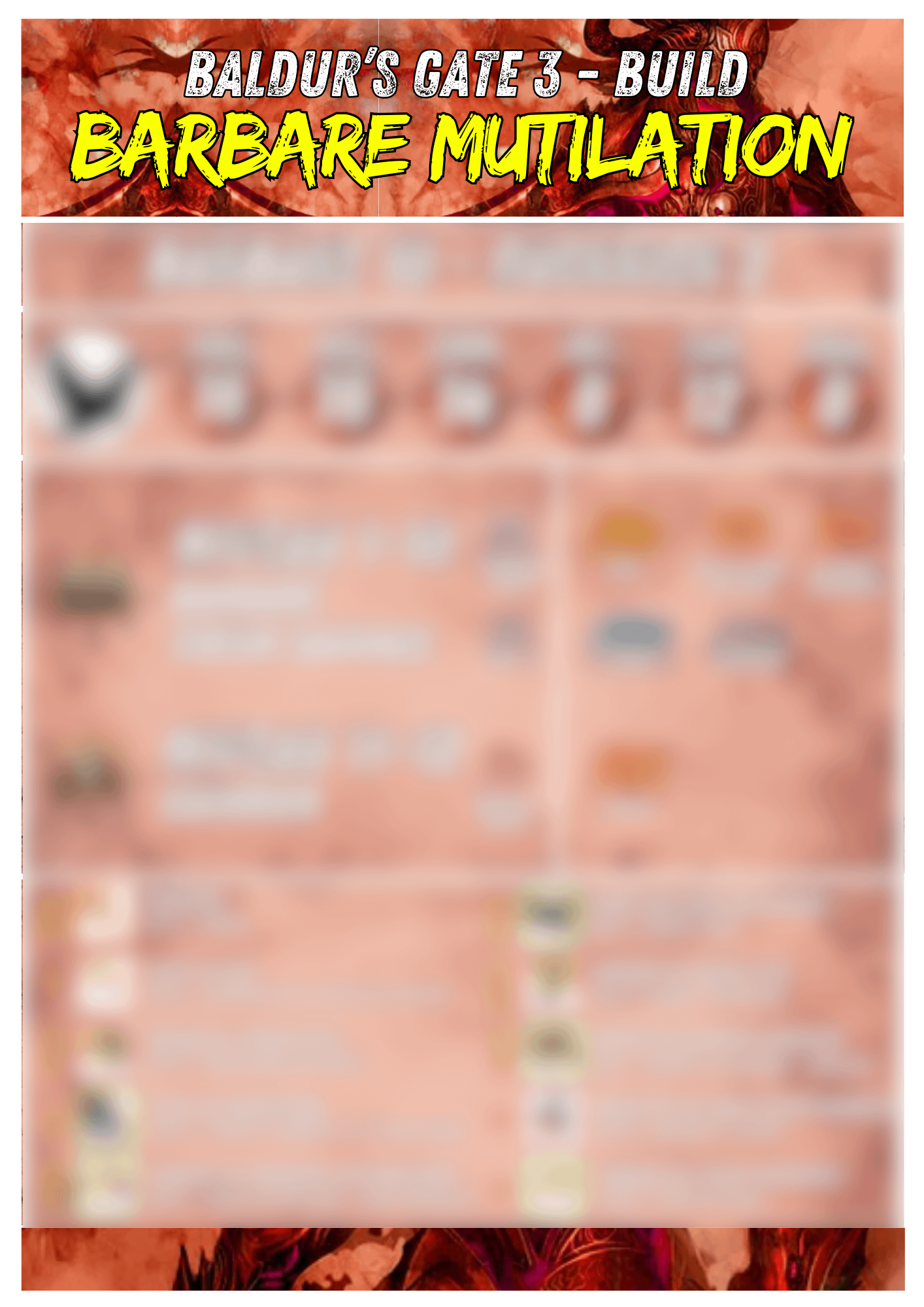 Baldur's Gate 3 : Build Barbare Mutilation (pdf à imprimer) product image (1)