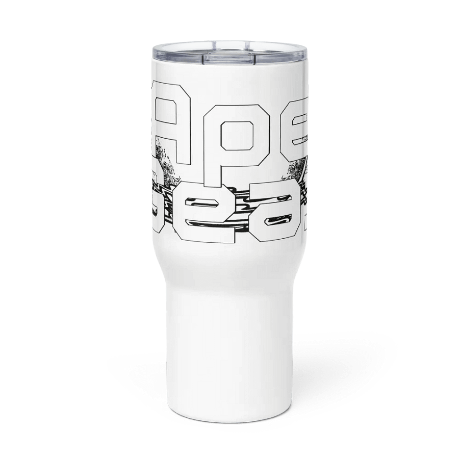 Travel Mug with a Handle - White HApex Gear White Logo product image (2)