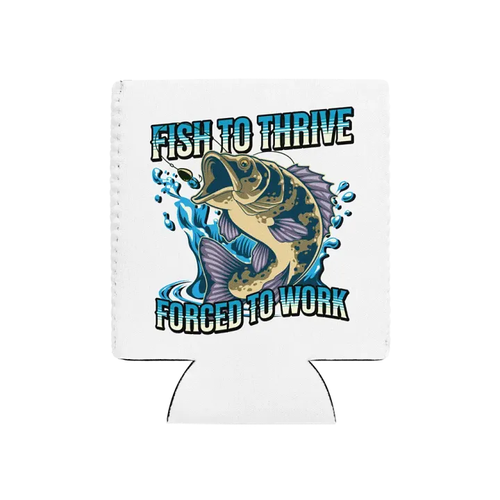 Fish To Thrive Forced To Work Splash Bass Can Cooler product image (1)