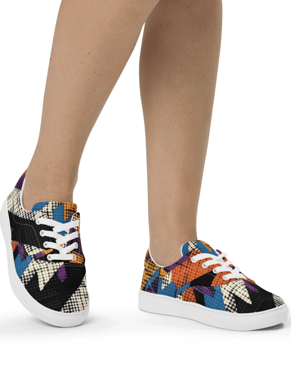 Geometric Pop Art | Women's Lace-Up Canvas Shoes product image (2)