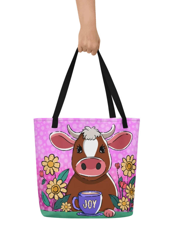 Cow Coffee Break Tote Bag product image (1)