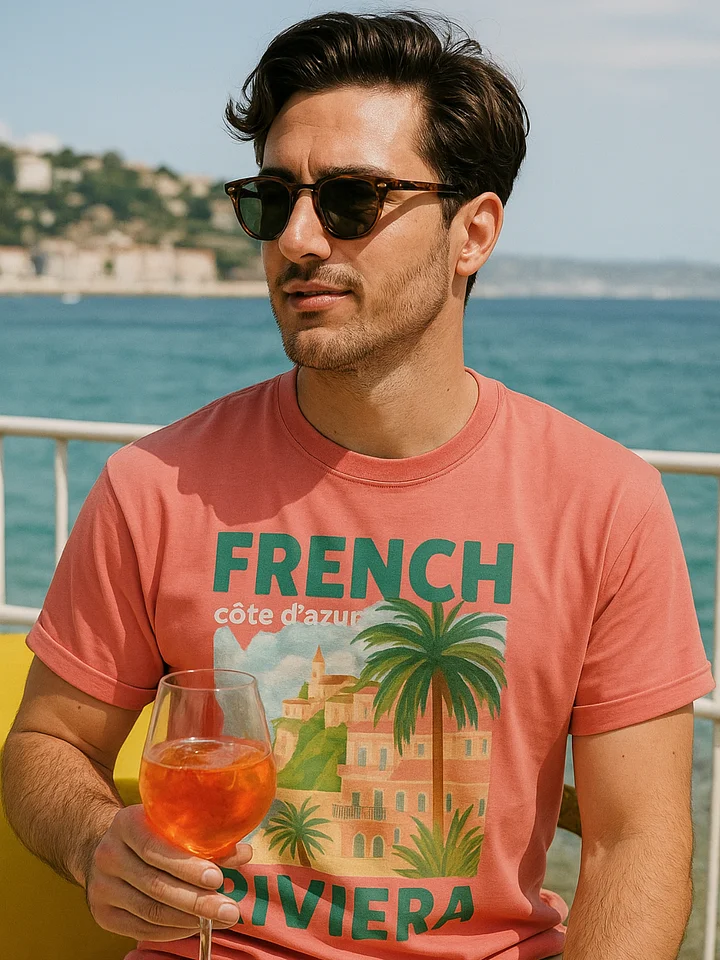 French Riviera Vibes Cotton T-Shirt product image (1)