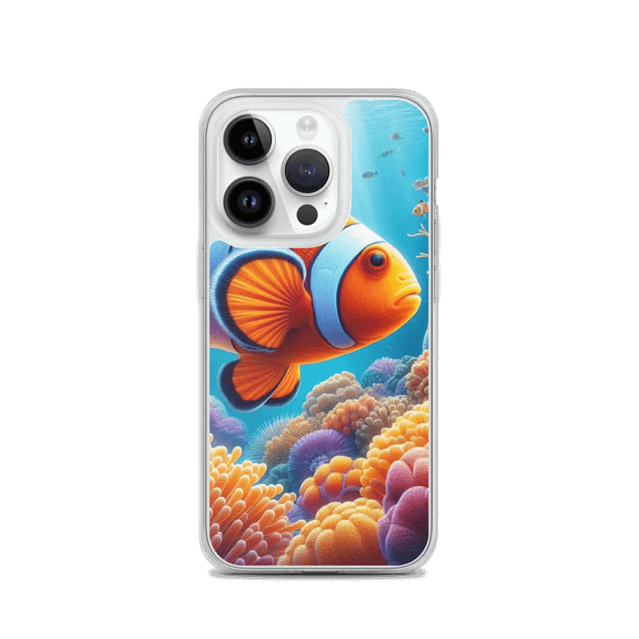 Tropical Clownfish Clear iPhone® Case |AI Design product image (3)