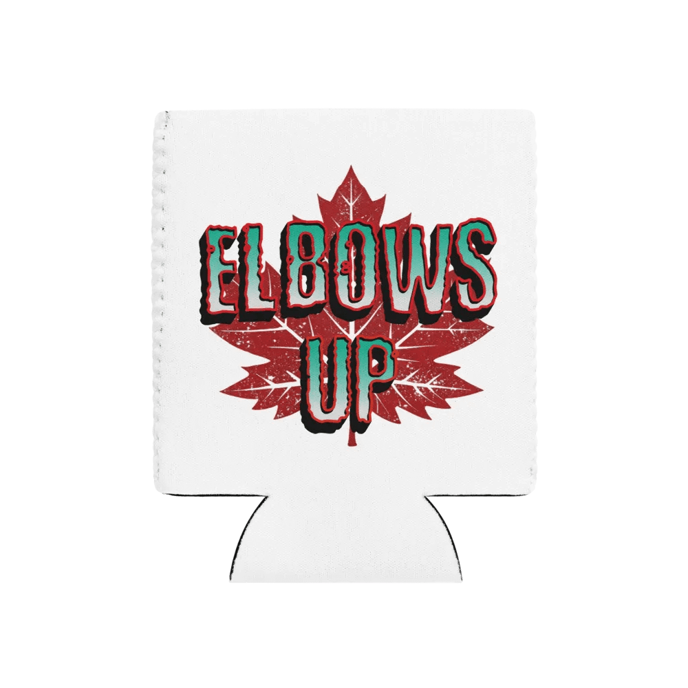 Elbows Up Maple Leaf Can Cooler product image (1)
