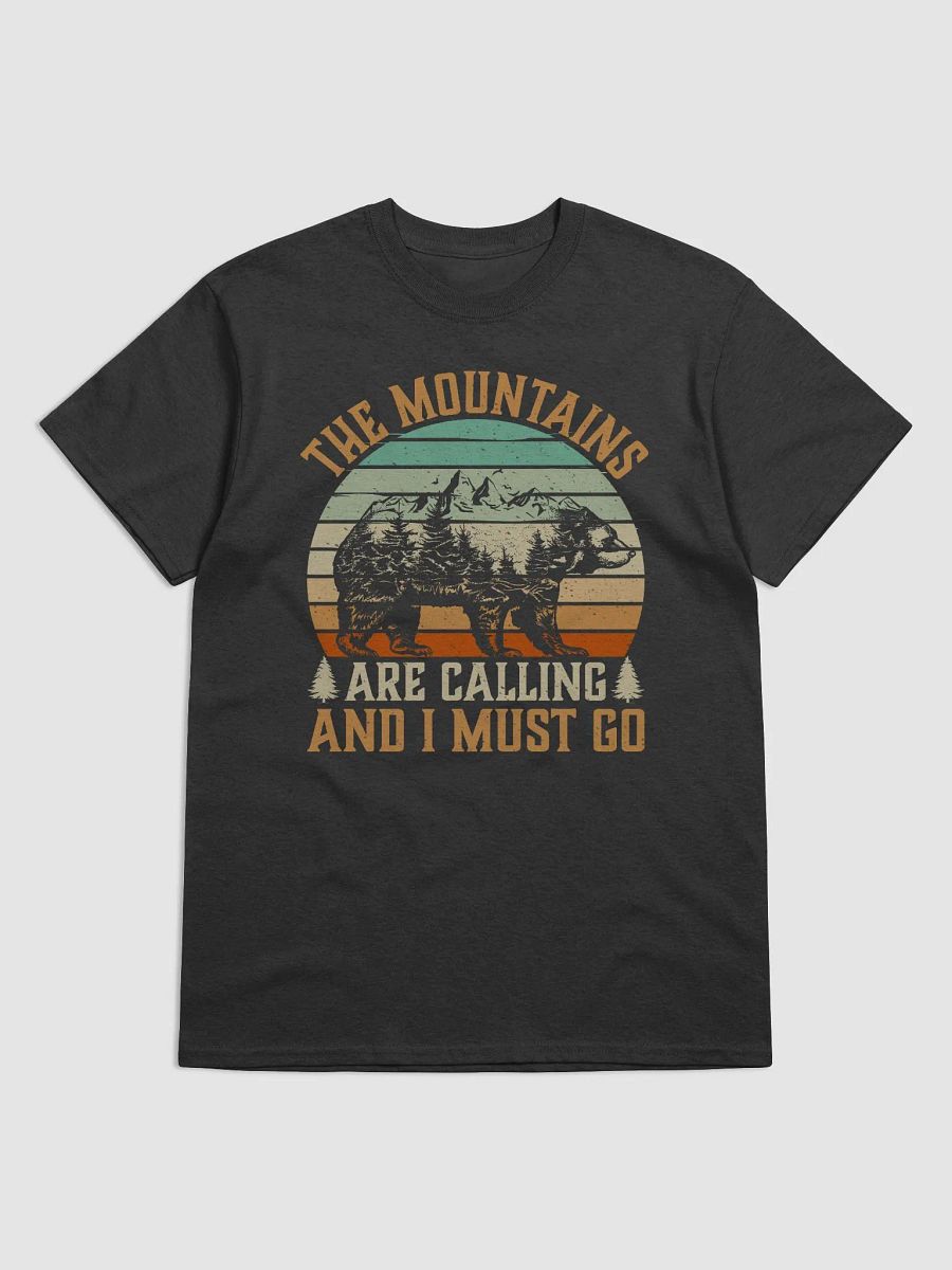 The Mountains Are Calling I Must Go Hiking Quote Unisex Heavyweight T-Shirt product image (4)