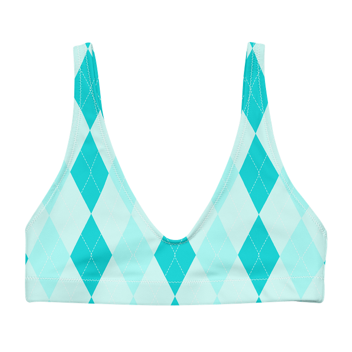 Blue Argyle Paradise Bikini Top product image (1)