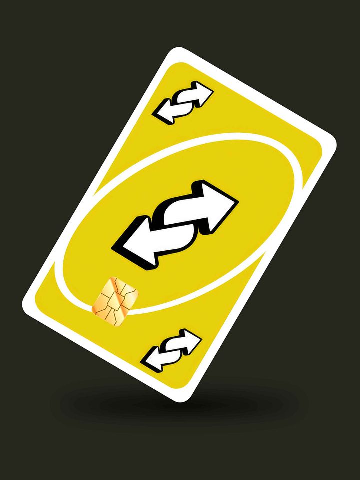 Uno Reverse Card Yellow (Holographic) product image (1)
