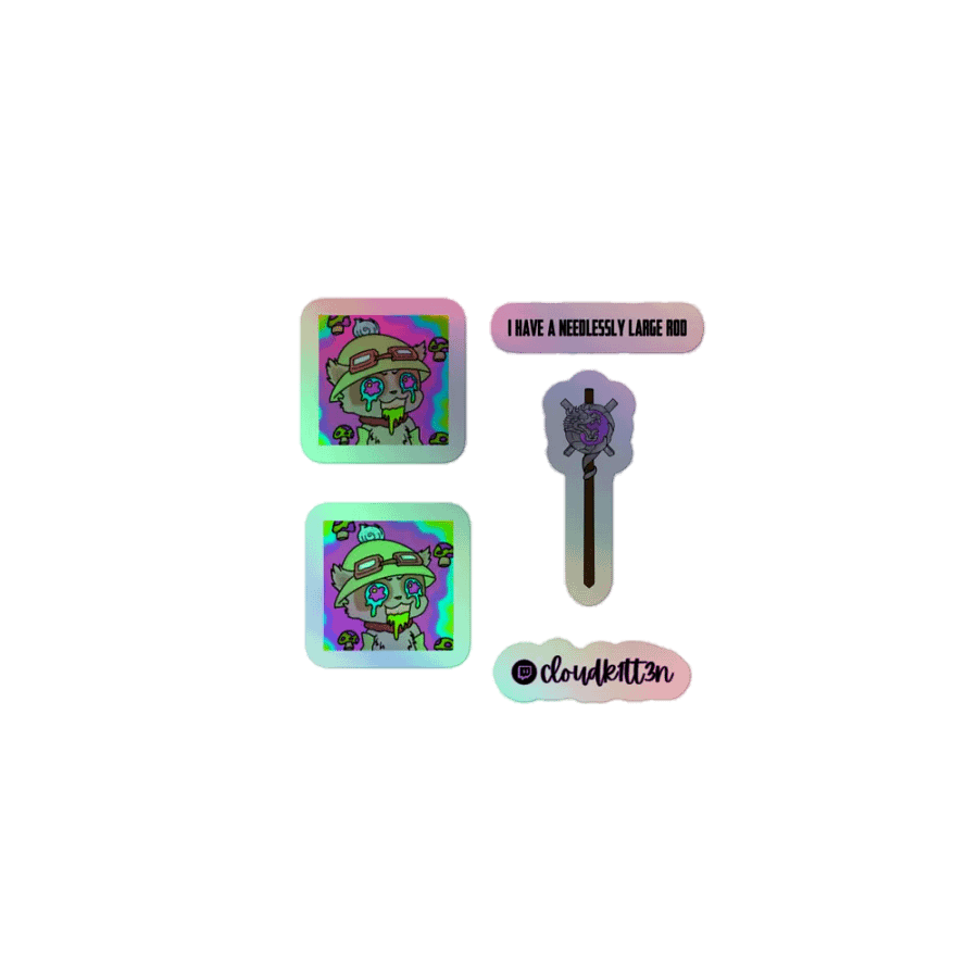 Teemo and Logo Holo Sticker Sheet product image (1)