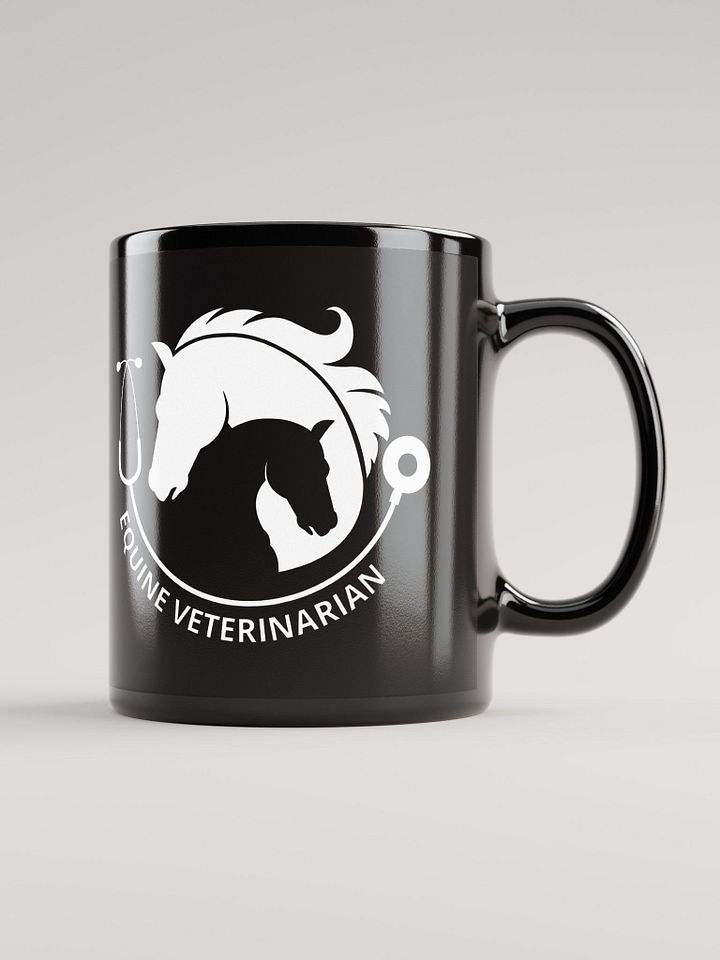 "Equine veterinarian" black glossy mug product image (1)