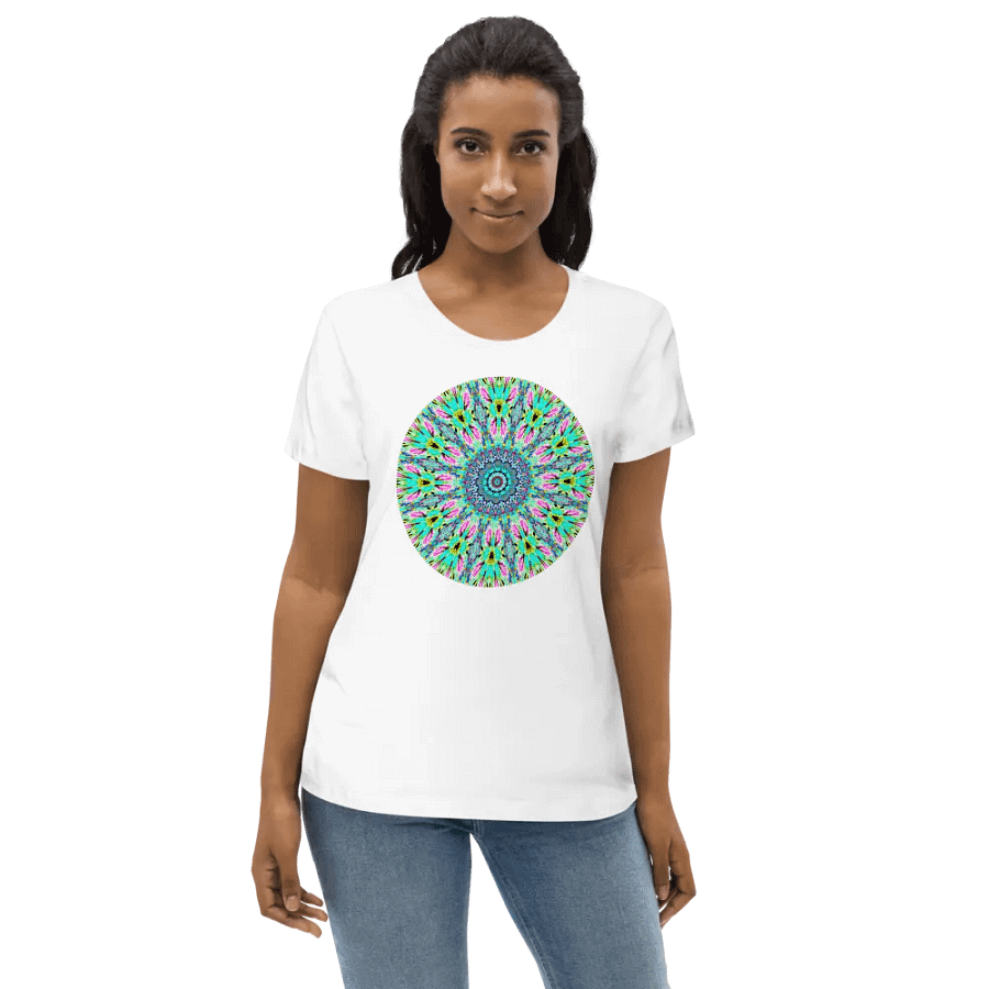 Abstract Kaleidoscope Patterned Coloured Shapes Women's T Shirt product image (6)