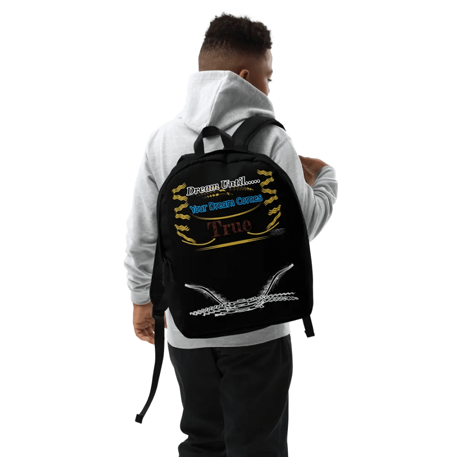 Dream Until.. Your Dream Comes True - Black - Minimalist Backpack product image (9)
