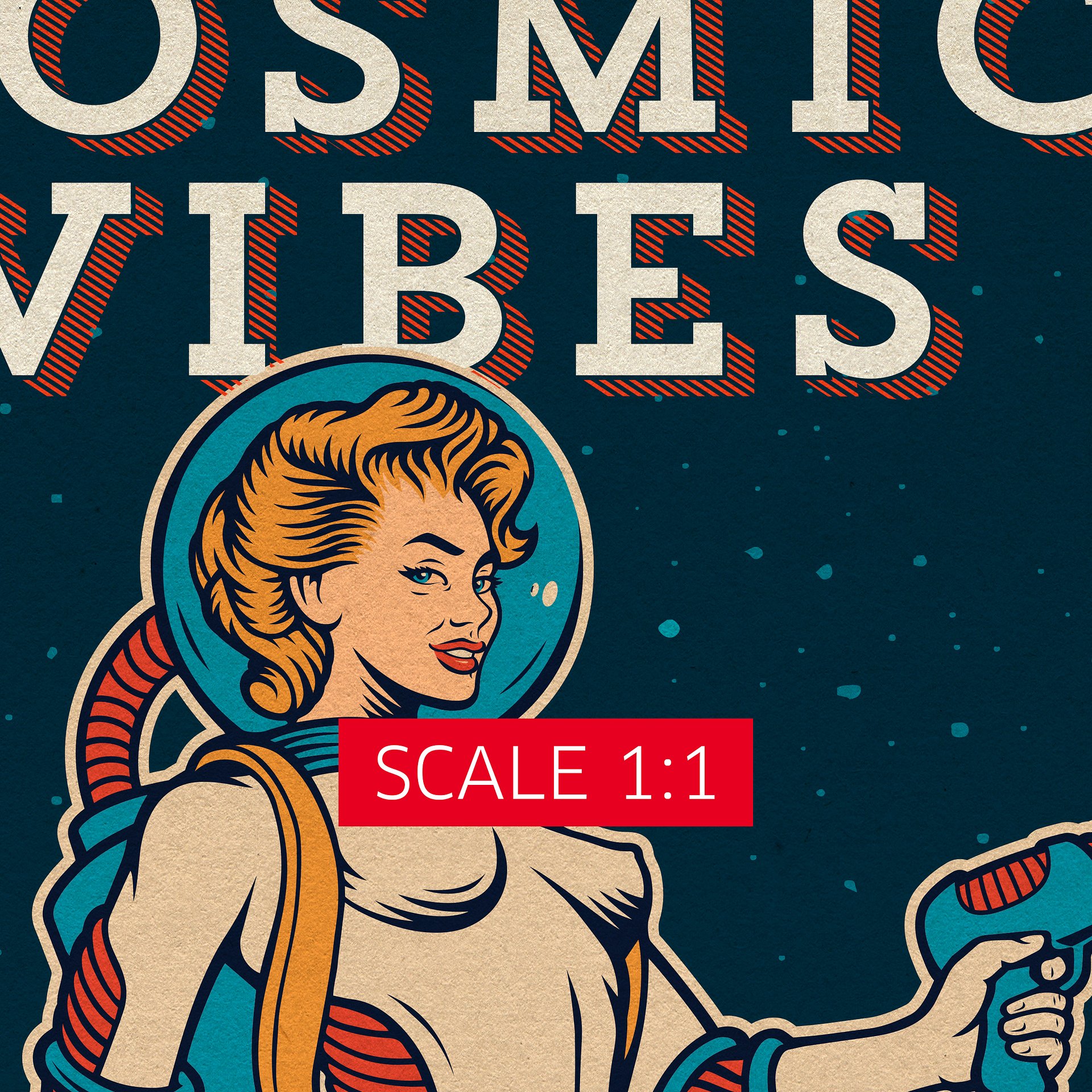 Female cosmic vibes — Vintage space poster product image (5)