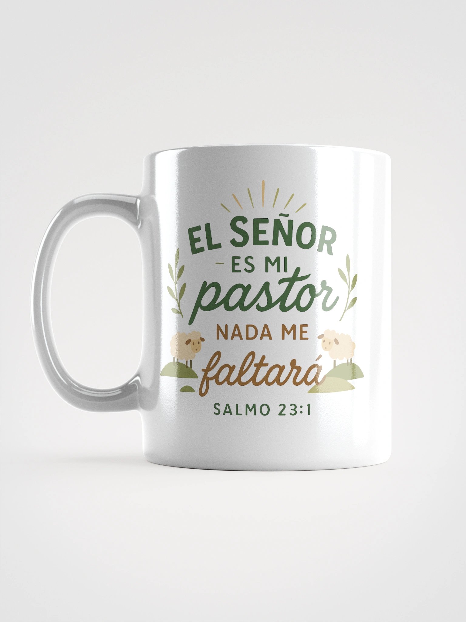 White Christian Mug – “El Señor es mi Pastor” – Spanish Psalm 23:1 product image (1)