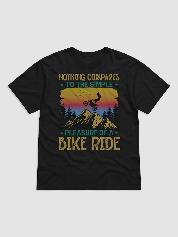 Simple Pleasure of a Bike Ride - Mountain Biking Unisex Heavyweight T-Shirt product image (1)