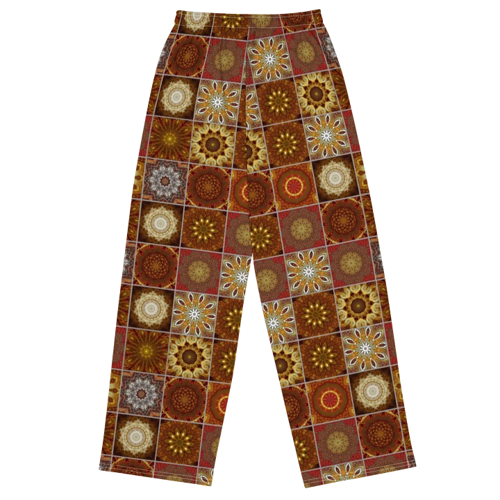 Gold Crazy Quilt Wideleg Pants product image (1)