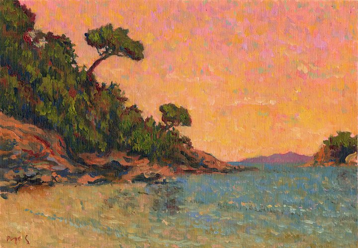 230721 Mediterranean Calanque Scene II Original Study Artwork.