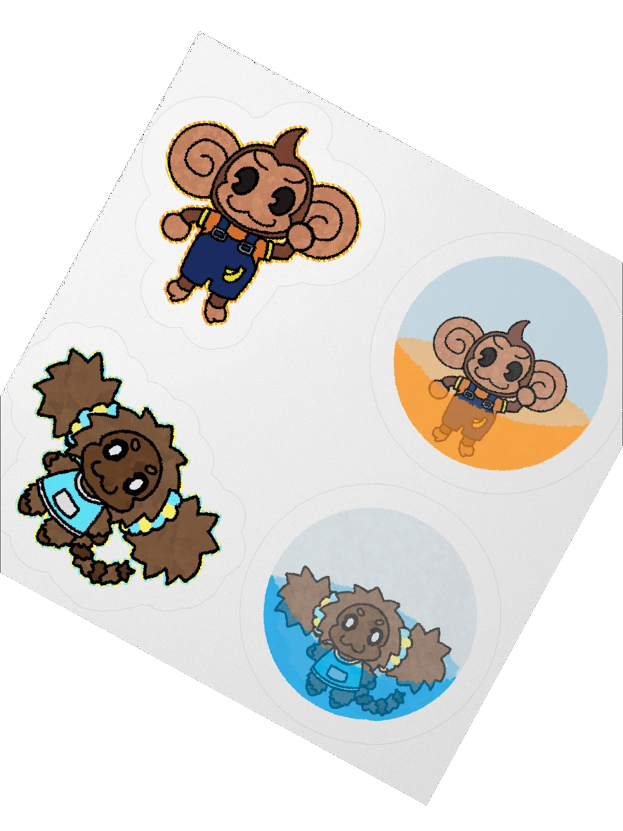 SILLY MONKEY STICKERS!! product image (2)