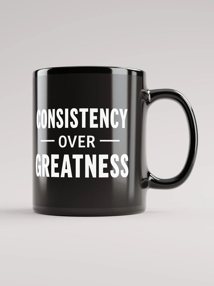 Unleash Your Inner Champion: The Rock’s Consistency Over Greatness Mug – Fuel Your Journey, One Sip at a Time product image (1)