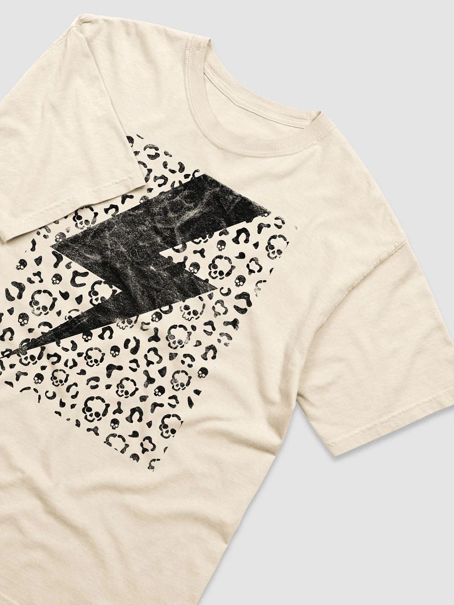 Lightning Bolt on a Leopard Print Pattern of Skulls T-Shirt | Trendy Fall and Halloween Design product image (11)