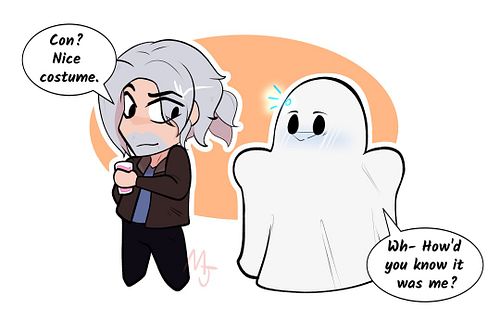 I watched 
#detroitbecomehuman playthroughs again and hrrrrr late halloween art. 

#hankcon #dbh #connorrk800 #dbhconnor #han...