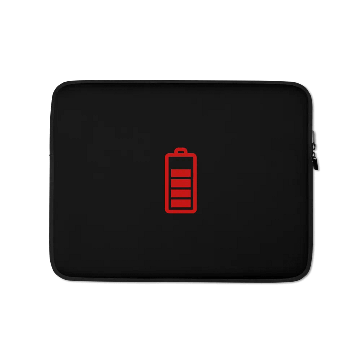 Red Battery Laptop Sleeve product image (1)