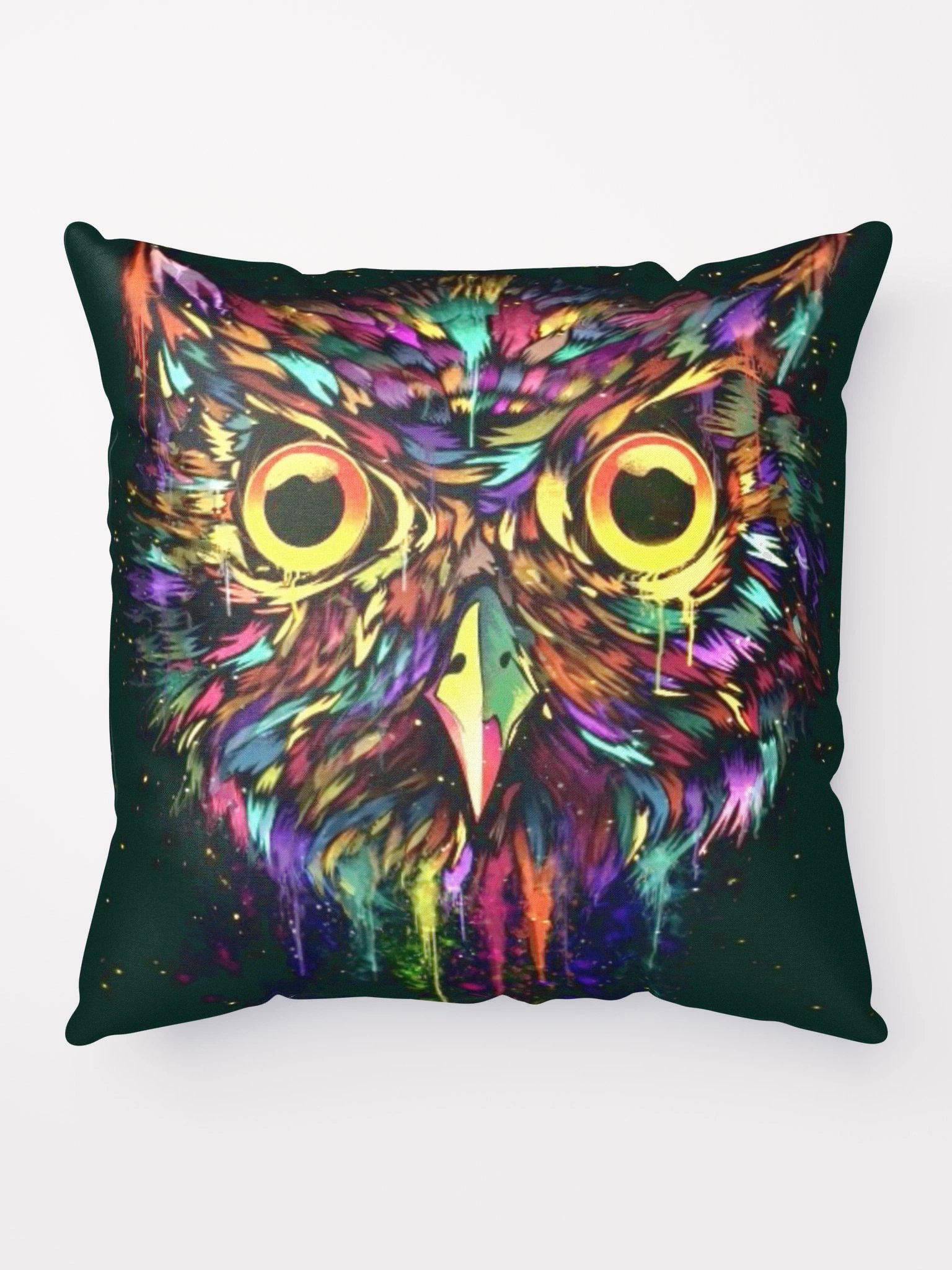 Drippy Owl Pillow - Black product image (1)
