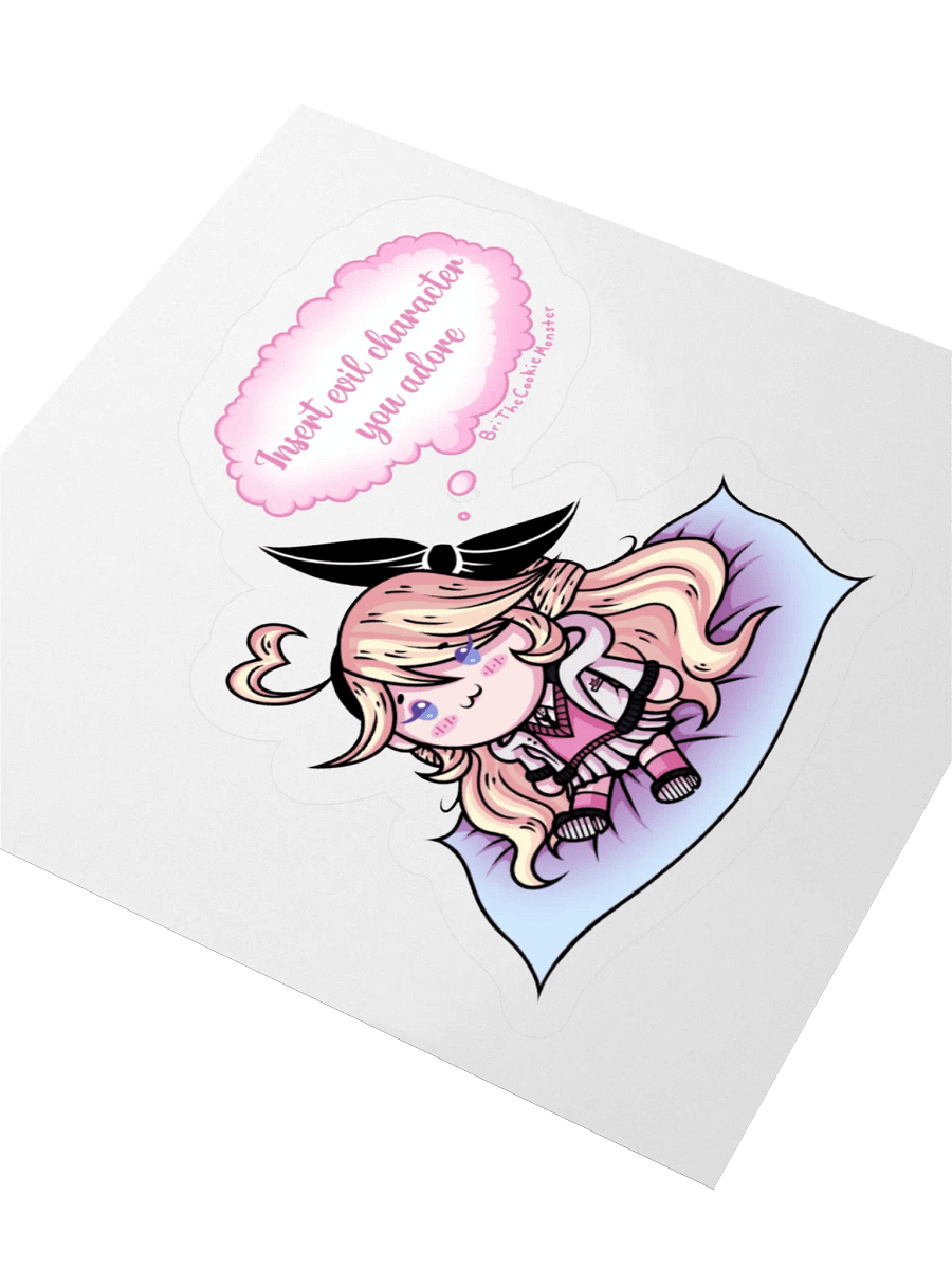 “Thinking About Fav Evil Characters” Weeby Sticker product image (3)