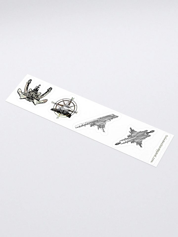 Mixed design Foss Tug sticker sheet (sheet size 15" x 3.75") Kiss Cut Stickers product image (1)