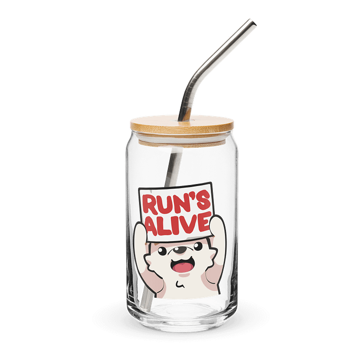 Run's Alive Glass Cup product image (1)