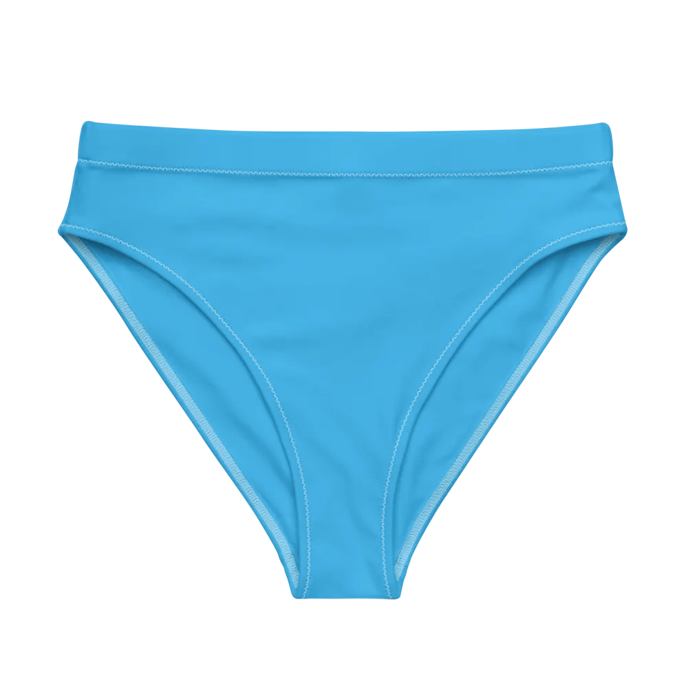 Blue Recycled High Waisted Bikini Bottom product image (1)