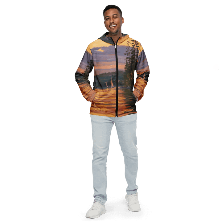 Sunset Lake Sailing, Unisex Windbreaker product image (2)