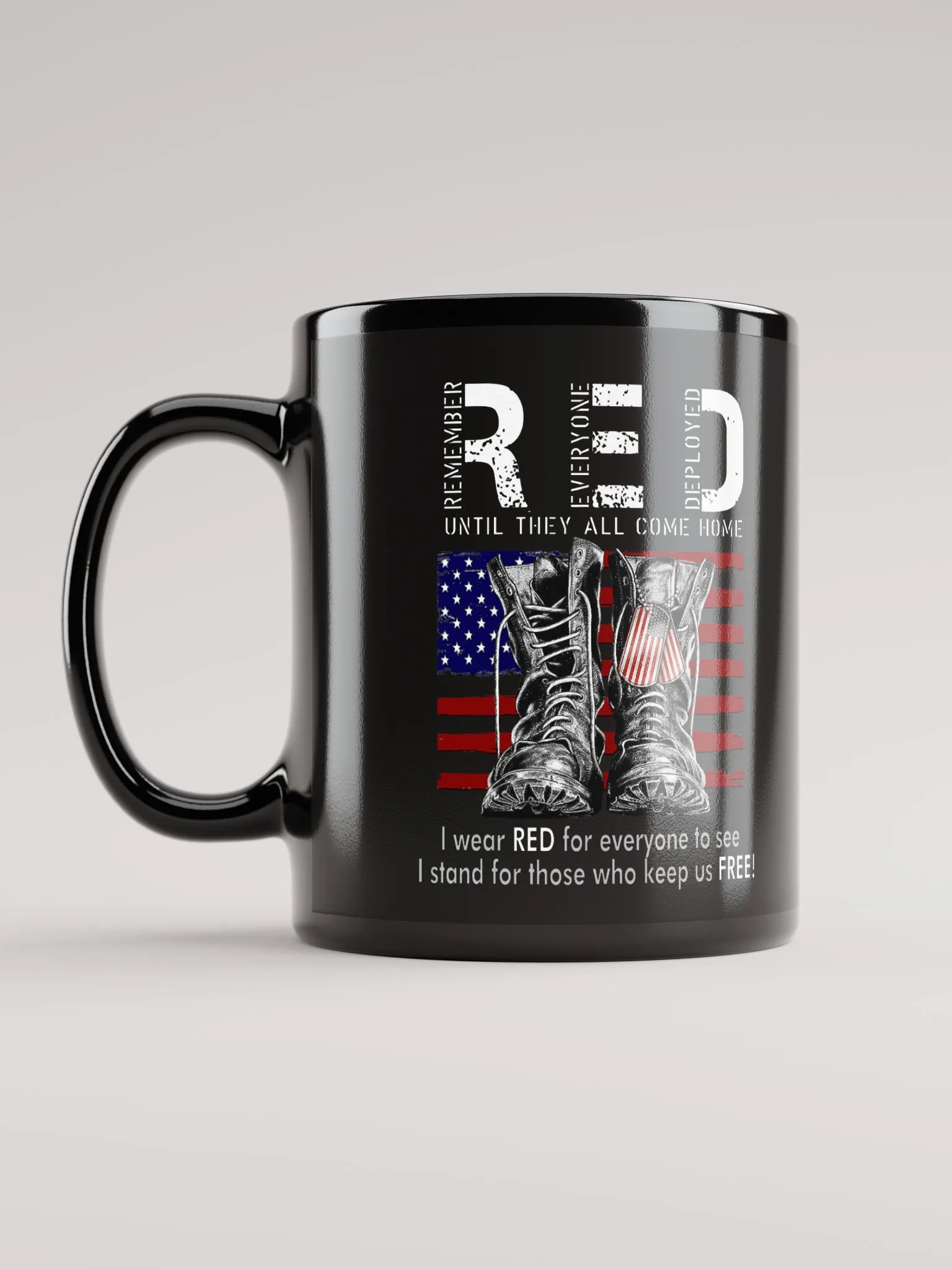 Red Until They All Come Home - Black Mug product image (2)
