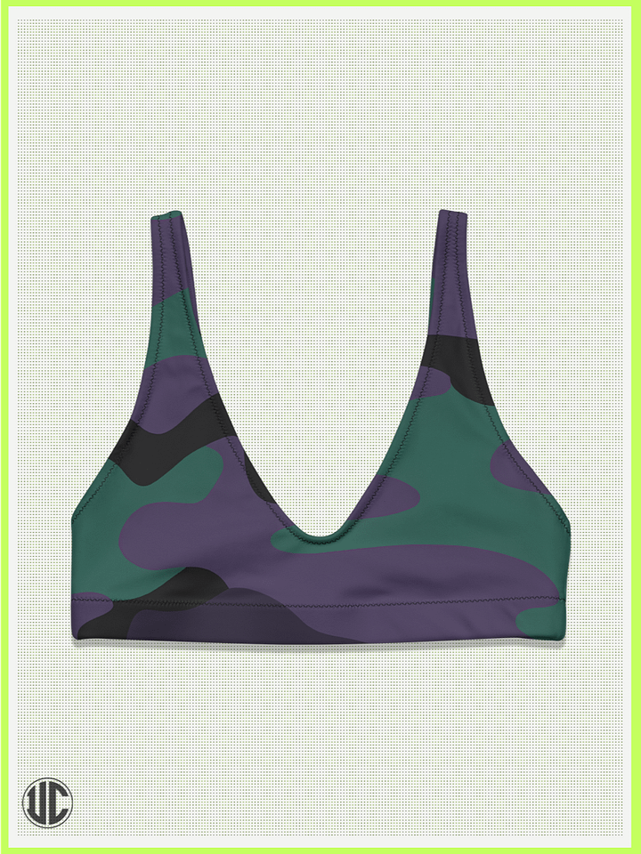 UnkoCon – Midnight Purple Camo Bikini Top product image (1)