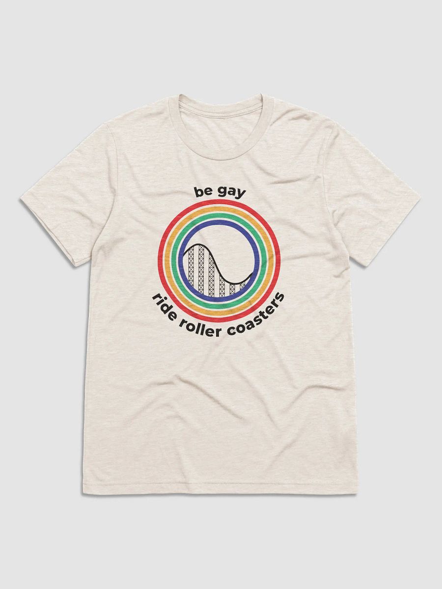 Be Gay, Ride Rollercoasters (light - tri-blend) product image (1)