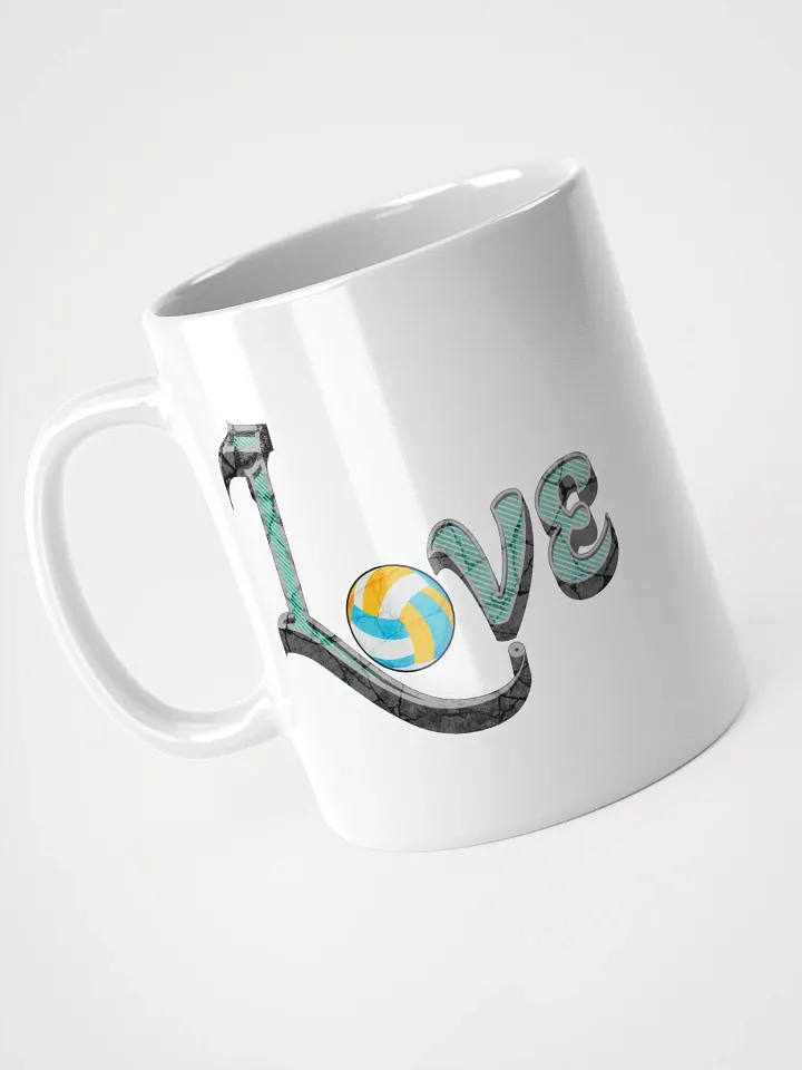 Love Volleyball White Glossy Mug product image (2)