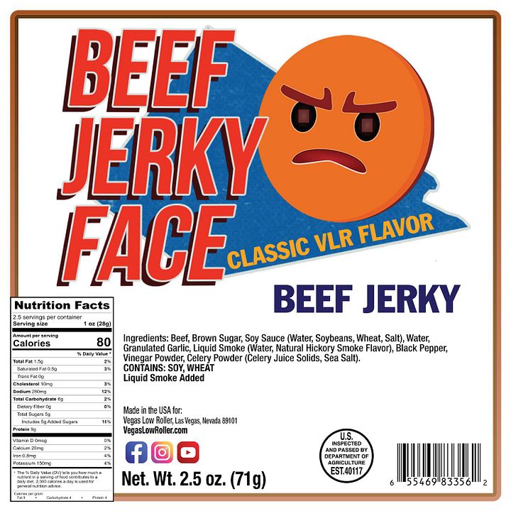 Beef Jerky Face - CLASSIC VLR FLAVOR product image (1)